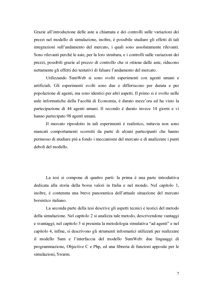 Anteprima della tesi: Aste a chiamata, controllo dei prezzi ed esperimenti con agenti umani ed artificiali in un modello di simulazione di borsa, Pagina 2