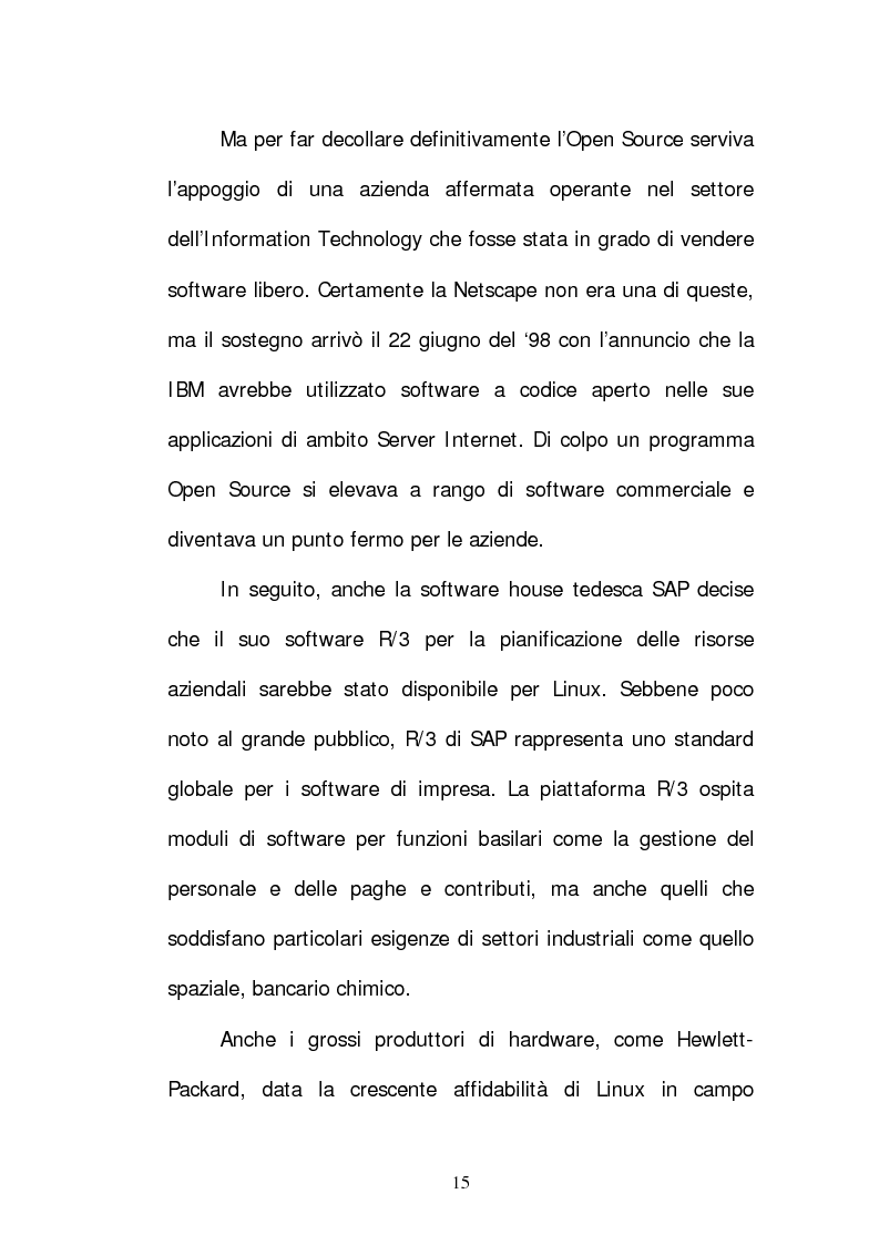Anteprima della tesi: Software proprietario e software open source: analisi dei costi totali in azienda, Pagina 13