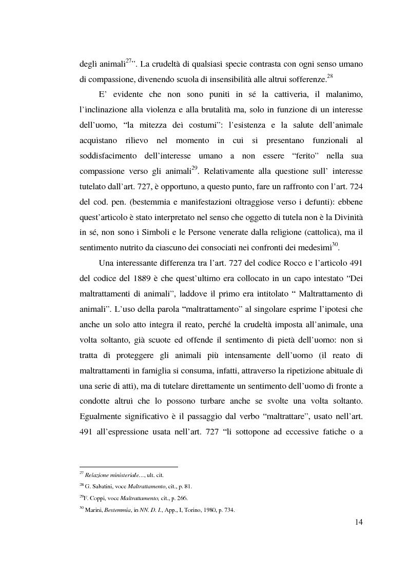 Anteprima della tesi: La tutela penale degli animali, Pagina 13