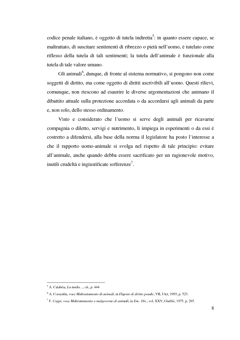Anteprima della tesi: La tutela penale degli animali, Pagina 7