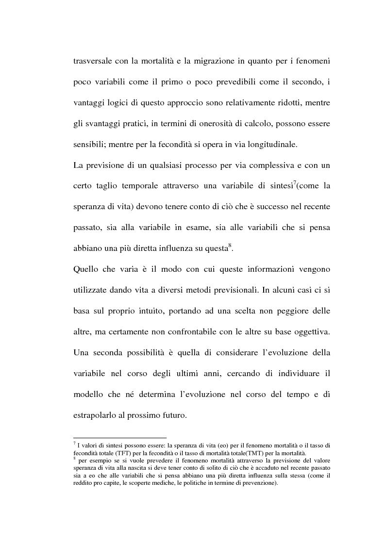 Anteprima della tesi: Le previsioni demografiche per la Campania: metodologie di analisi e risultati, Pagina 13