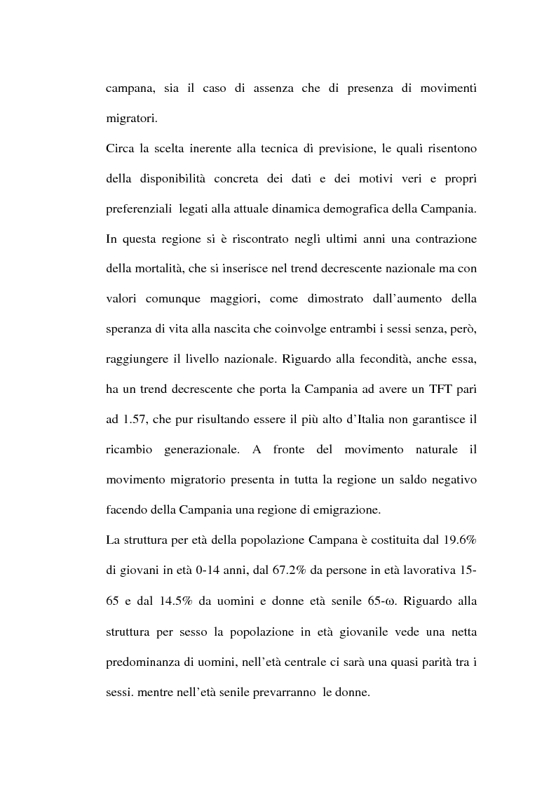 Anteprima della tesi: Le previsioni demografiche per la Campania: metodologie di analisi e risultati, Pagina 4