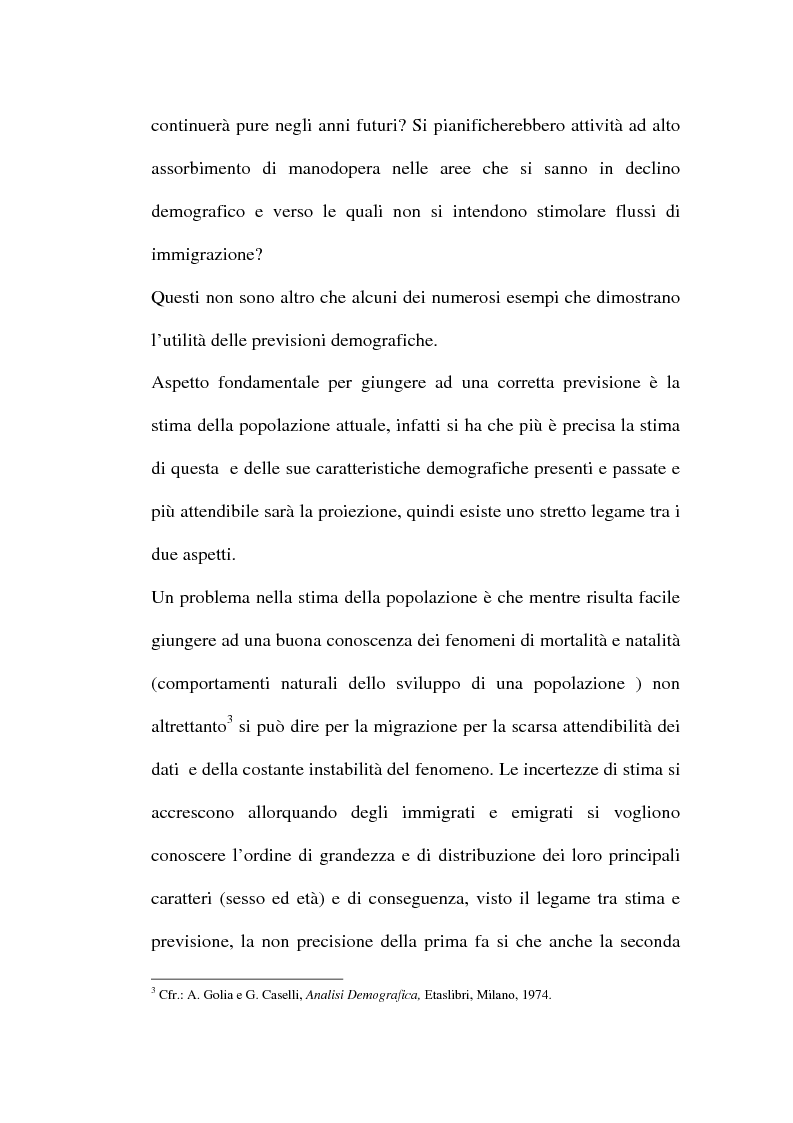 Anteprima della tesi: Le previsioni demografiche per la Campania: metodologie di analisi e risultati, Pagina 6