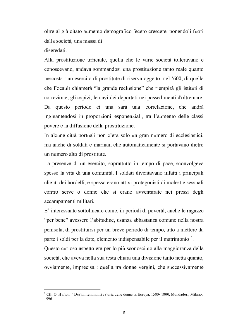 Anteprima della tesi: Ragazze di vita. Per una storia della prostituzione nella Firenze di età moderna, Pagina 8