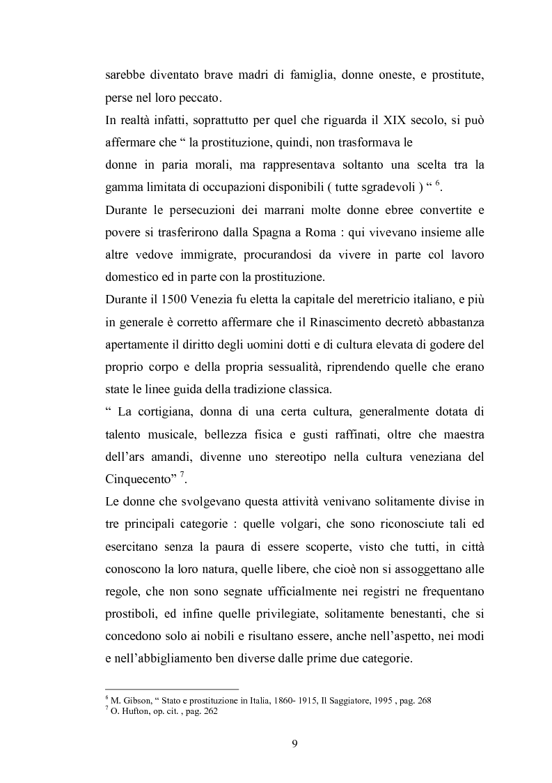 Anteprima della tesi: Ragazze di vita. Per una storia della prostituzione nella Firenze di età moderna, Pagina 9