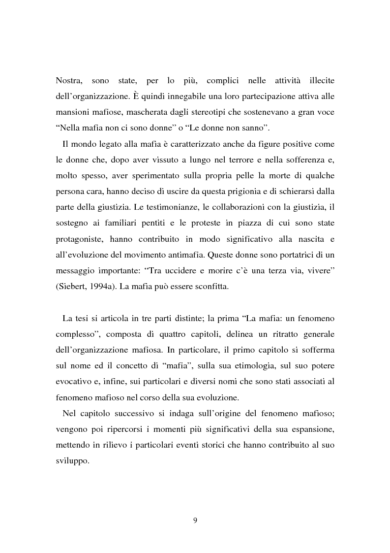 Anteprima della tesi: Le donne e la mafia, Pagina 4