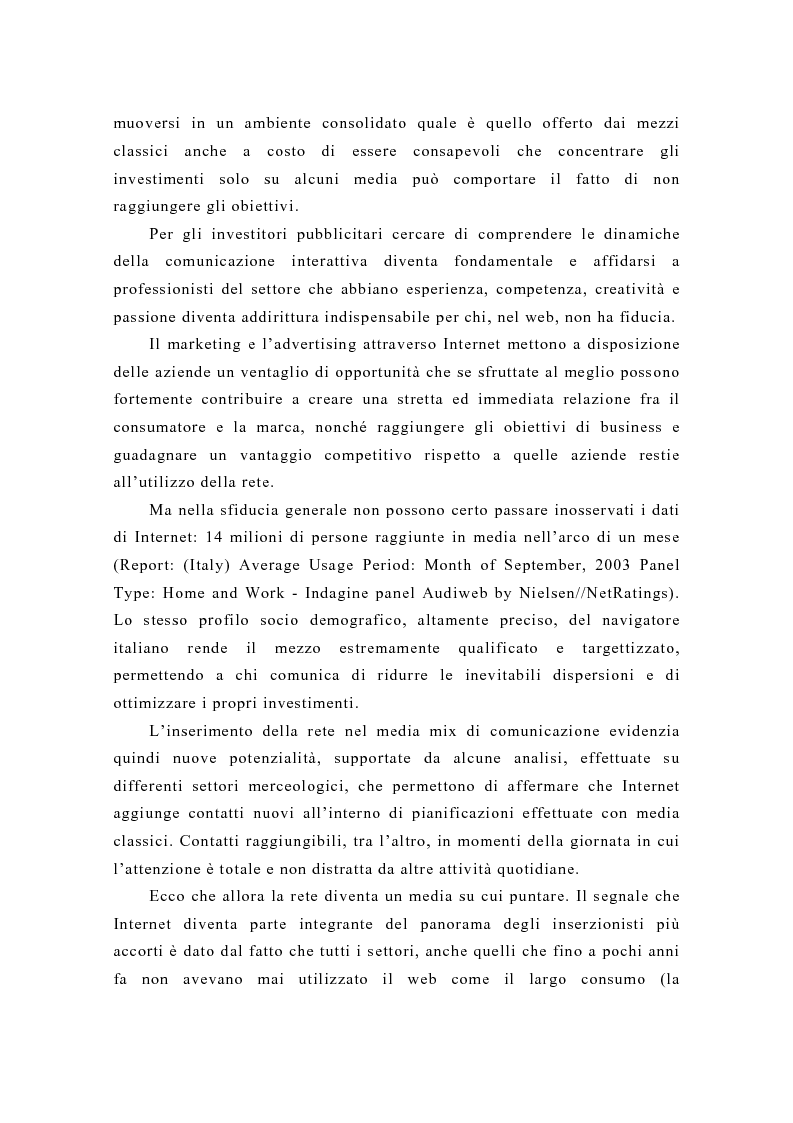 Anteprima della tesi: Pubblicità e new media: tendenze recenti e prospettive, Pagina 12
