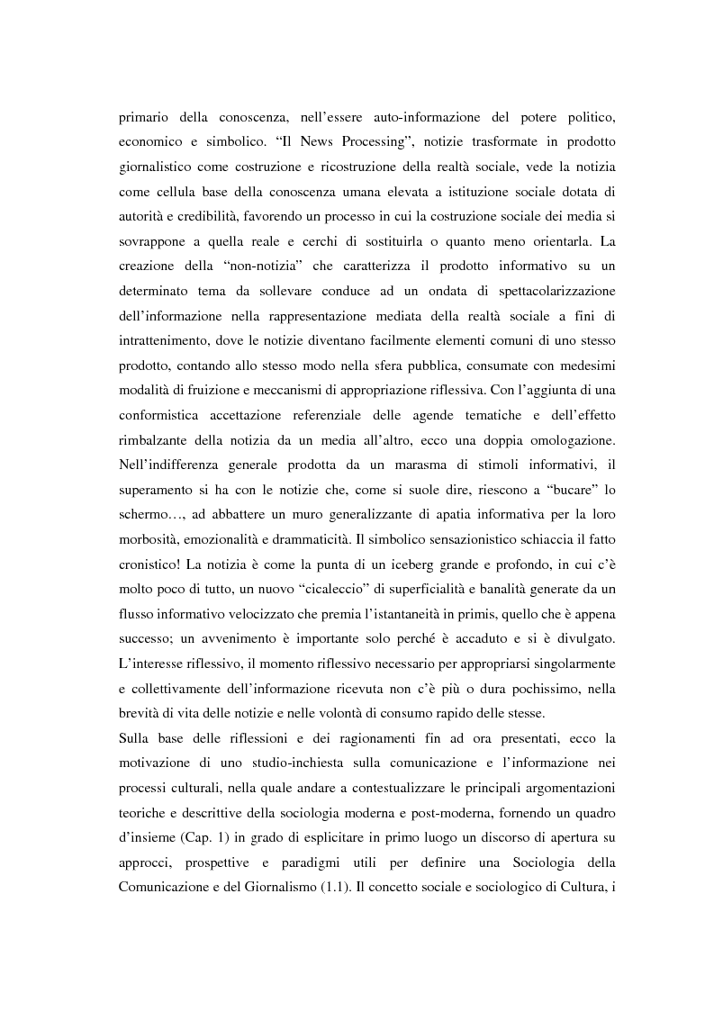 Anteprima della tesi: La comunicazione e l'informazione nei processi culturali, tra teoria e indagine empirica (La costruzione mediata della realtà), Pagina 5