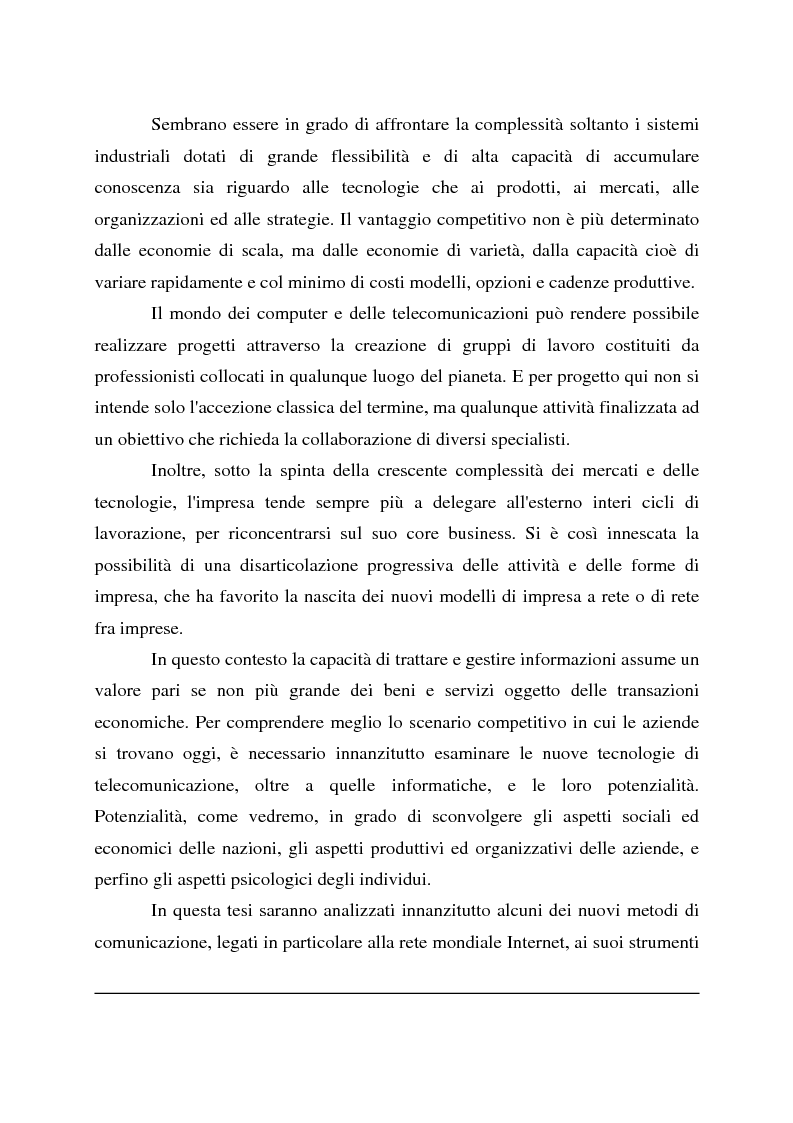 Anteprima della tesi: L'impresa olonico-virtuale: problemi organizzativi e gestione, Pagina 3