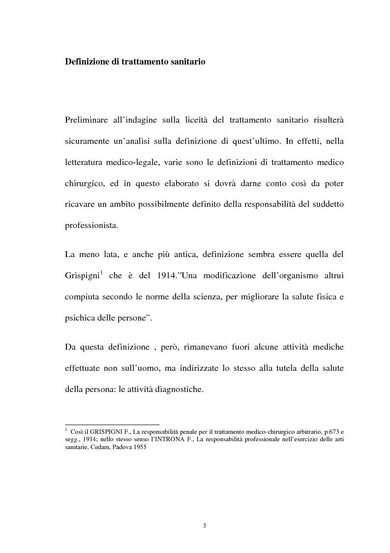 Anteprima della tesi: La responsabilità penale del sanitario, Pagina 3