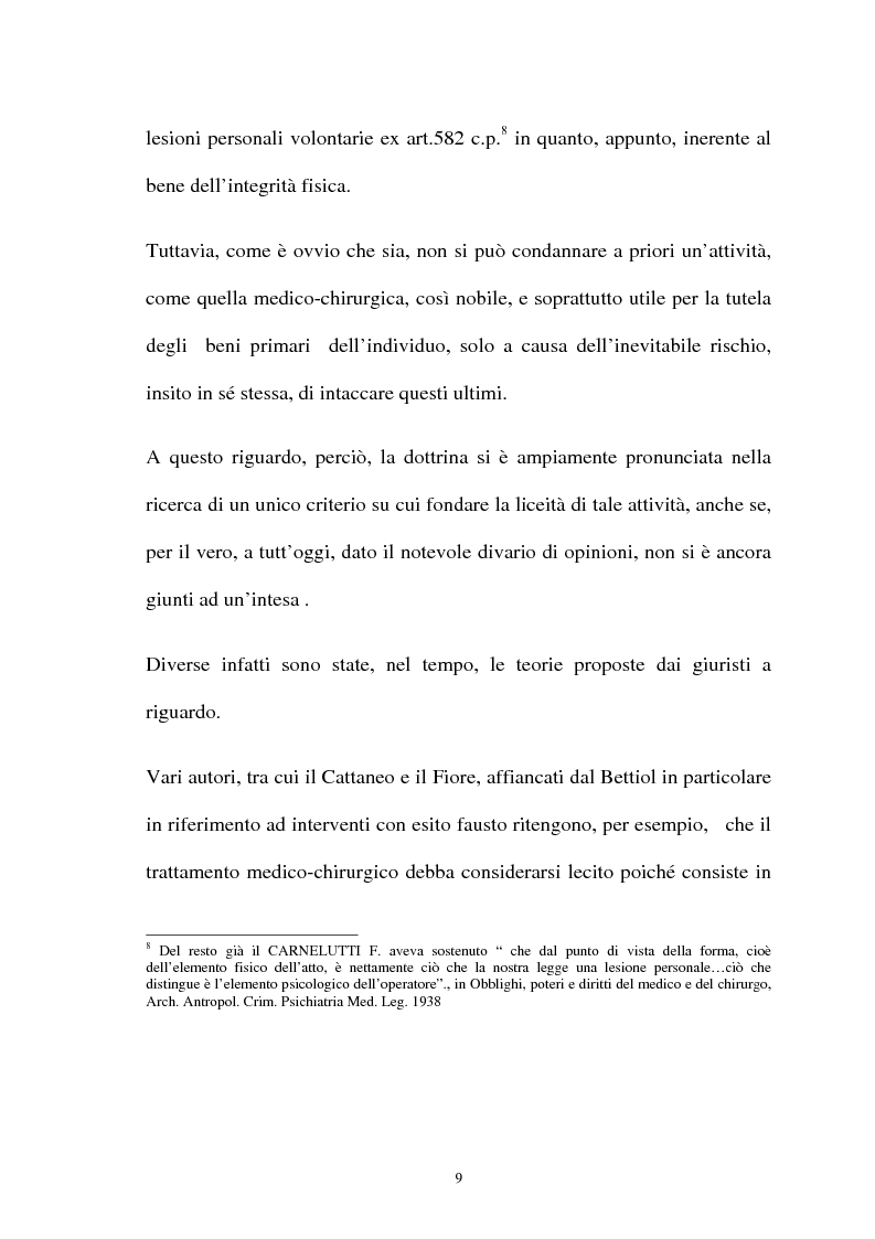 Anteprima della tesi: La responsabilità penale del sanitario, Pagina 9