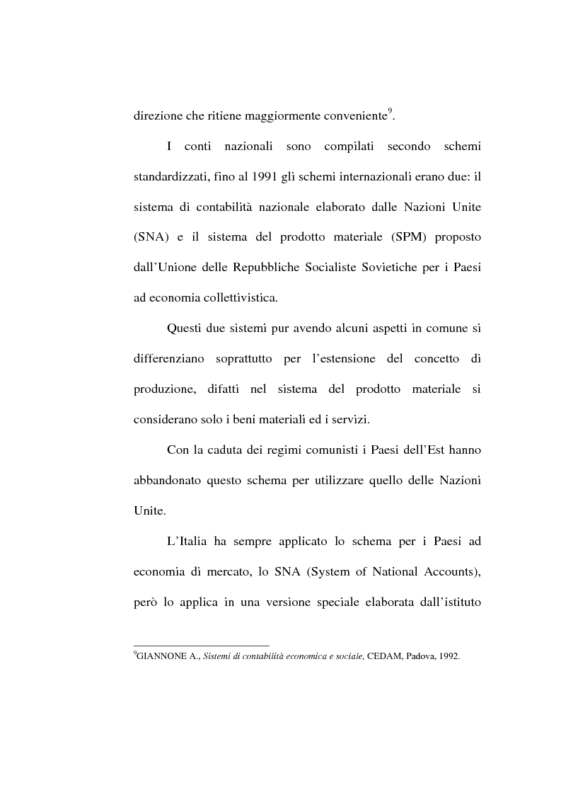 Anteprima della tesi: Il conto economico nazionale e il conto satellite della protezione sociale in Italia, Pagina 13
