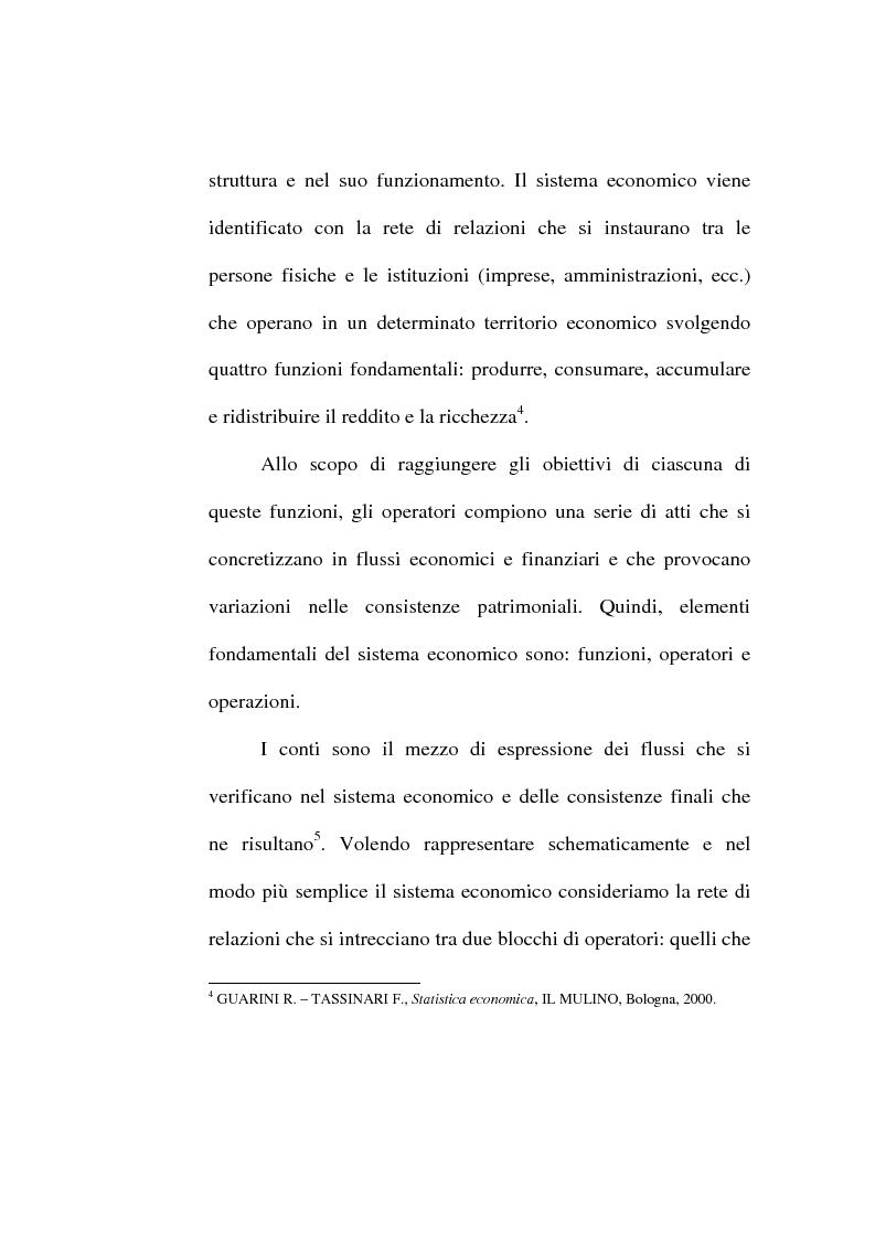 Anteprima della tesi: Il conto economico nazionale e il conto satellite della protezione sociale in Italia, Pagina 4