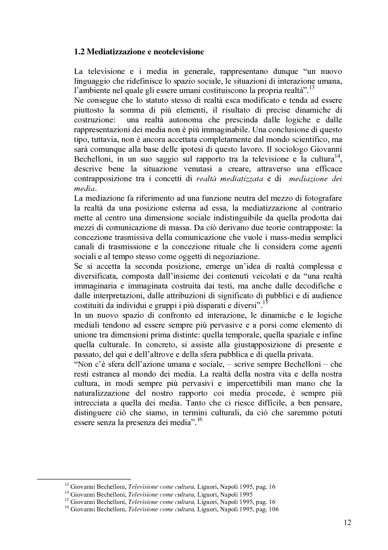 Anteprima della tesi: Vita reale e vita televisiva: ''La vita in diretta'', Pagina 7