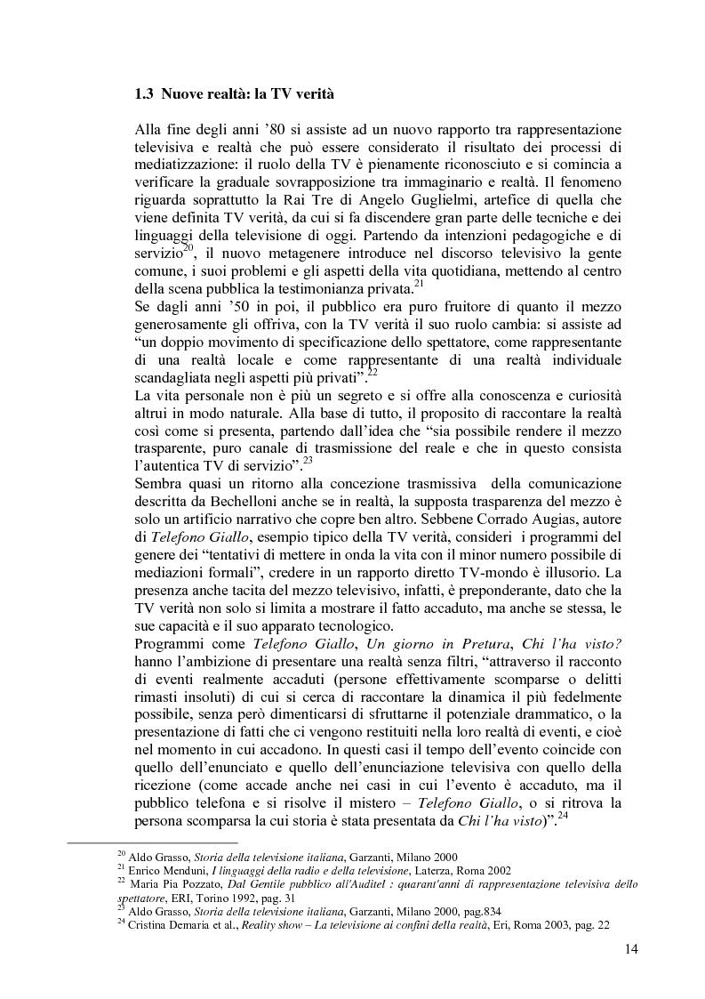 Anteprima della tesi: Vita reale e vita televisiva: ''La vita in diretta'', Pagina 9