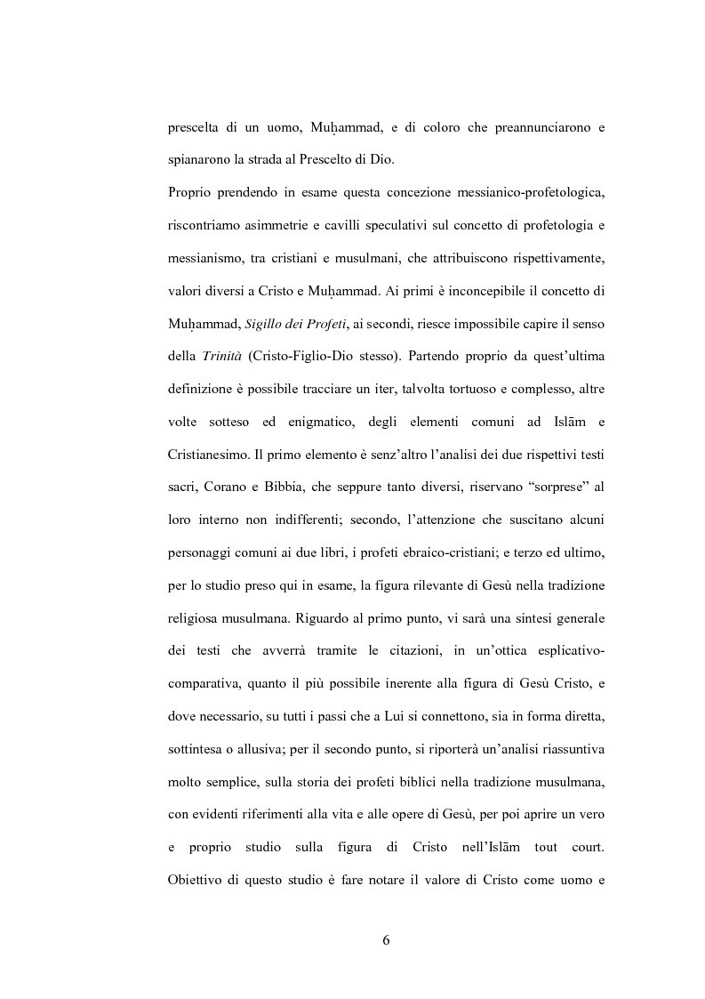 Anteprima della tesi: Cristo, un profeta tra Bibbia e Corano, Pagina 3