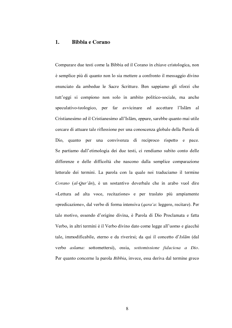 Anteprima della tesi: Cristo, un profeta tra Bibbia e Corano, Pagina 5