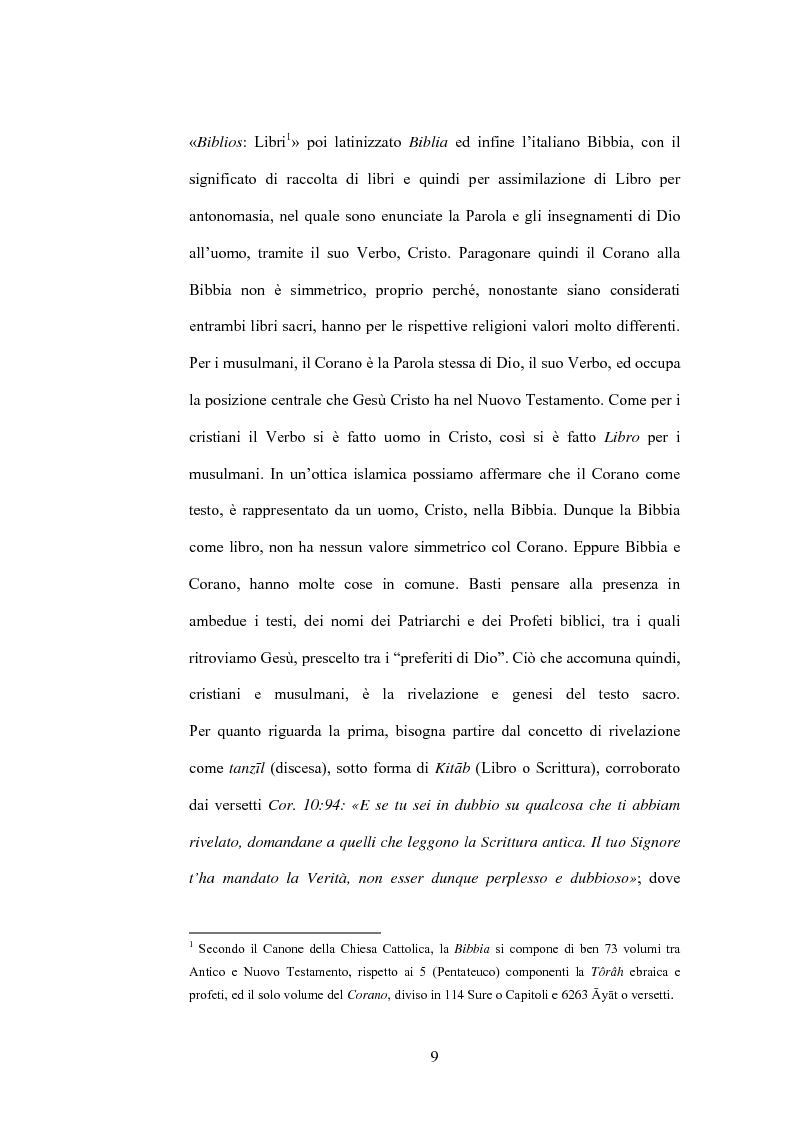 Anteprima della tesi: Cristo, un profeta tra Bibbia e Corano, Pagina 6