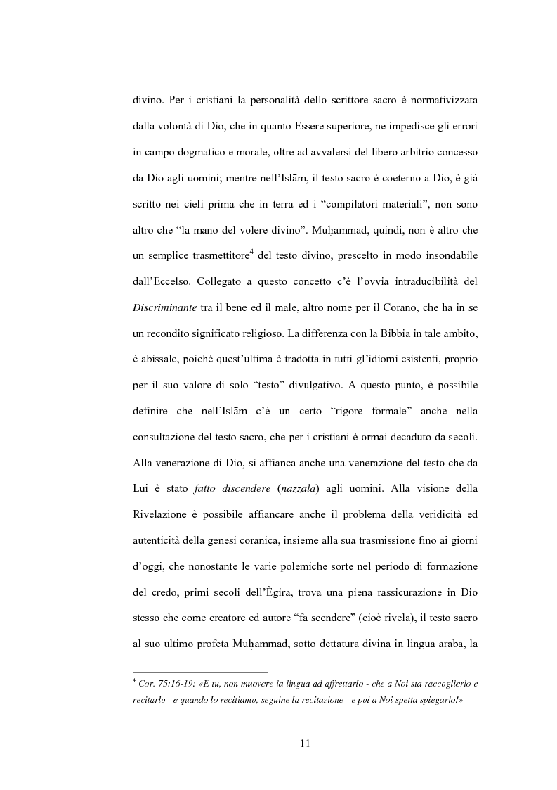 Anteprima della tesi: Cristo, un profeta tra Bibbia e Corano, Pagina 8