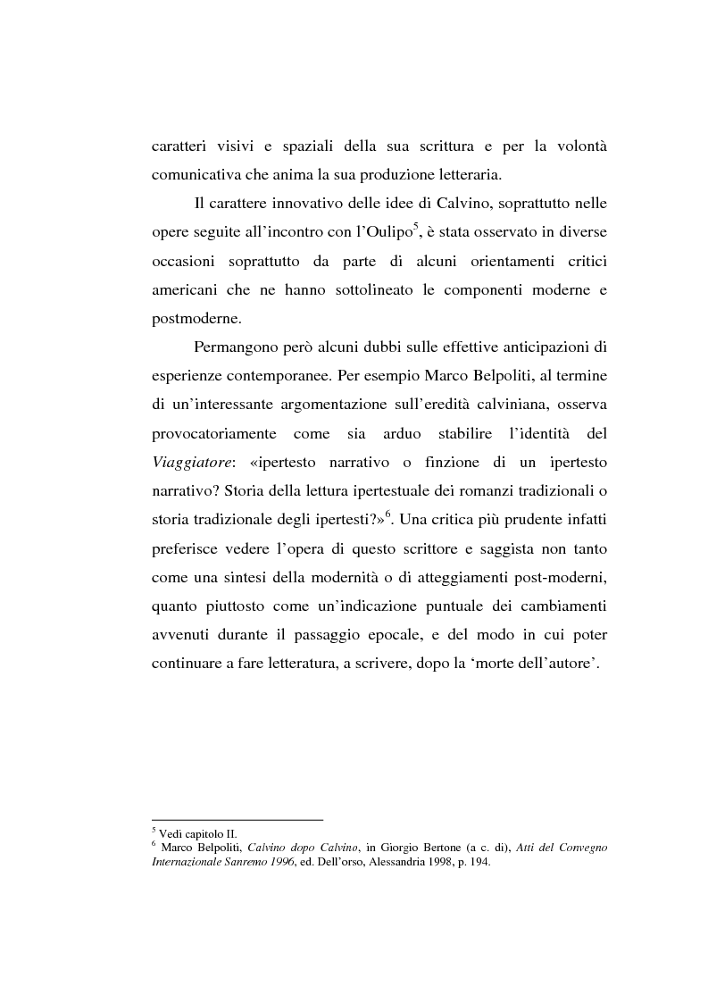 Anteprima della tesi: Italo Calvino e l'iper-romanzo, Pagina 3