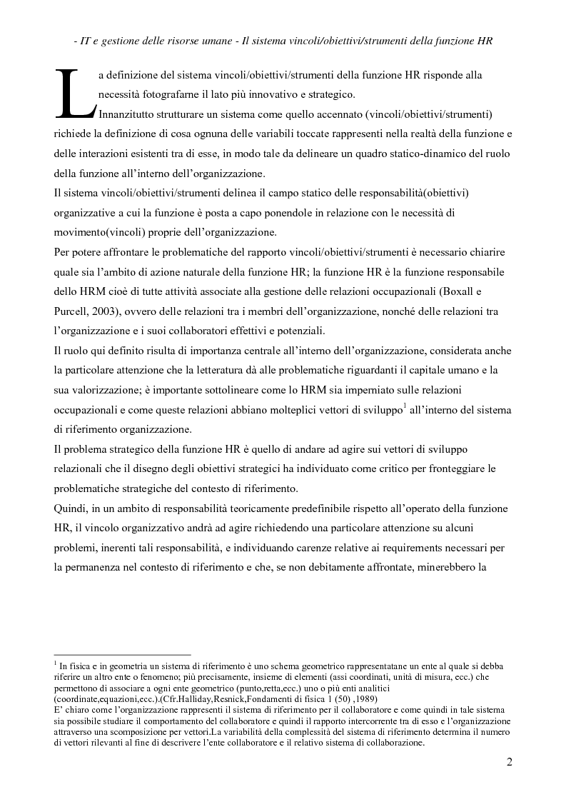Anteprima della tesi: IT e gestione delle risorse umane, Pagina 3