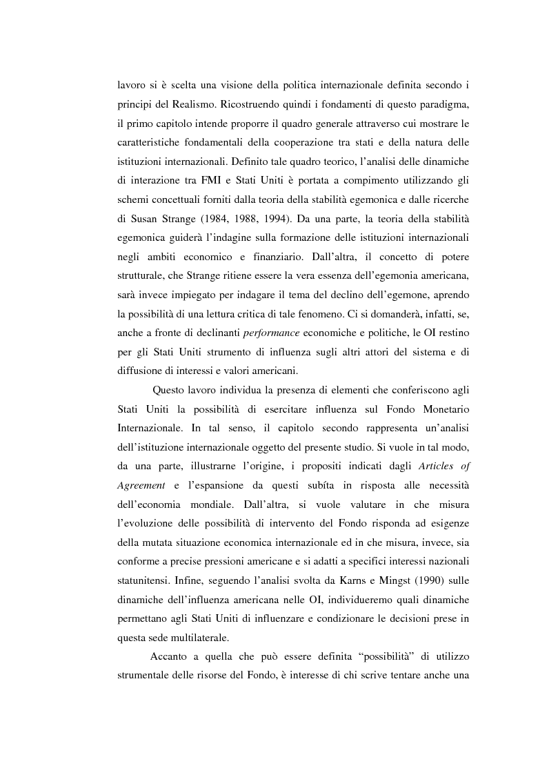 Anteprima della tesi: Il potere strutturale nell'ambito finanziario internazionale: gli Stati Uniti, il Fondo Monetario Internazionale ed i programmi di sostegno alla Russia, 1992-1999, Pagina 3