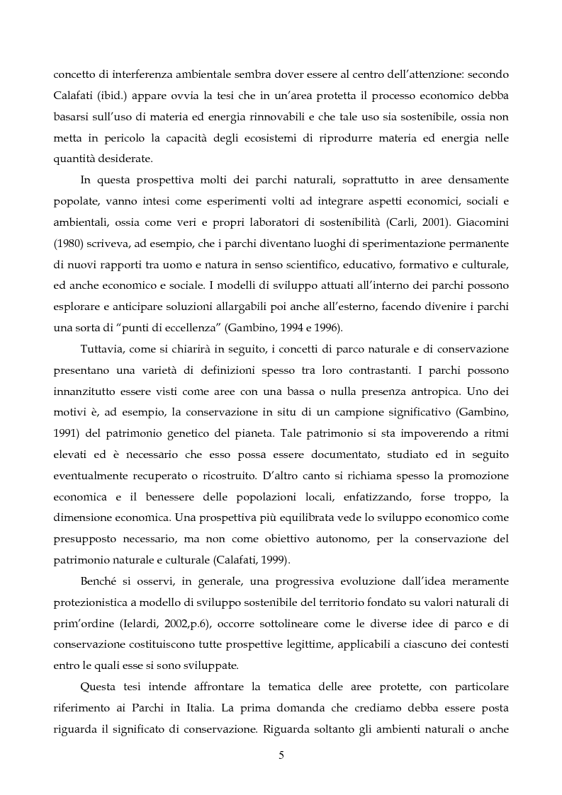 Anteprima della tesi: Sviluppo sostenibile e conservazione nei parchi naturali. Gli aspetti teorici, la realtà italiana, il caso del Parco Regionale di Migliarino San Rossore Massaciuccoli, Pagina 3