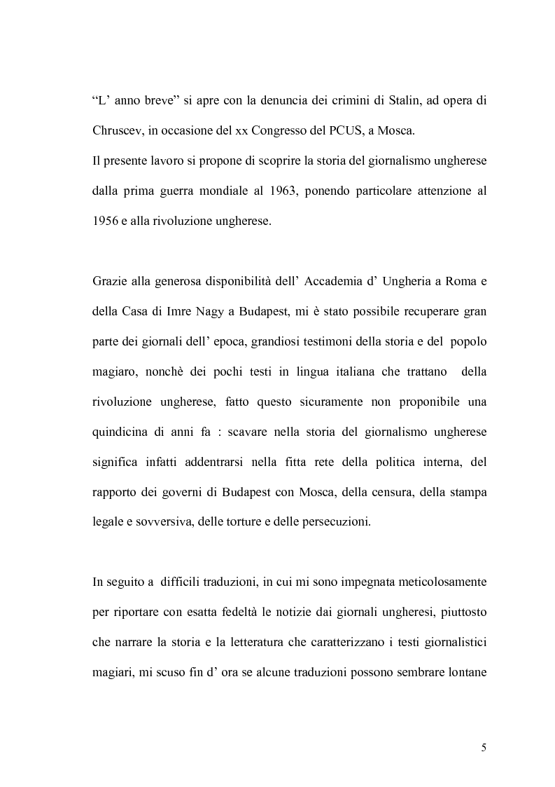 Anteprima della tesi: Storia del giornalismo ungherese fino alla rivoluzione del '56, Pagina 2