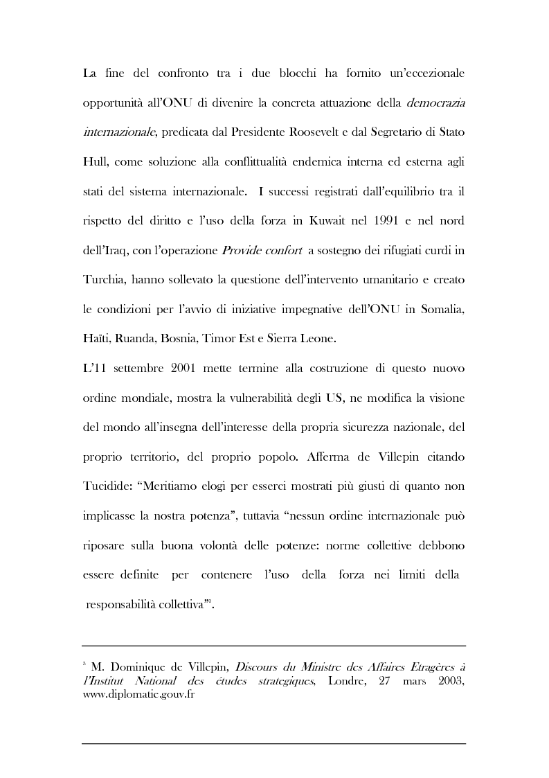 Anteprima della tesi: Politica e diritto internazionale nel dibattito sul conflitto iracheno 2003, Pagina 2