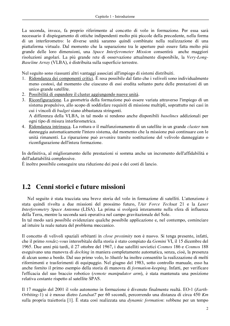 Anteprima della tesi: Dinamica e controllo di satelliti in formazione, Pagina 3