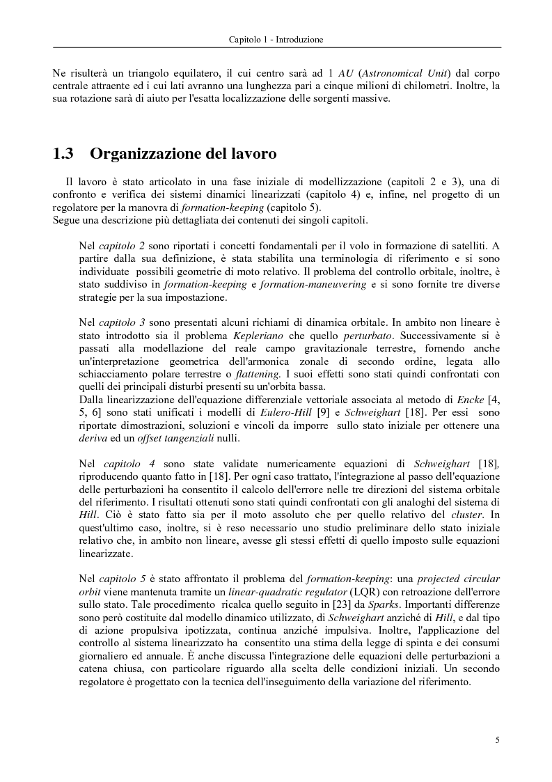 Anteprima della tesi: Dinamica e controllo di satelliti in formazione, Pagina 6