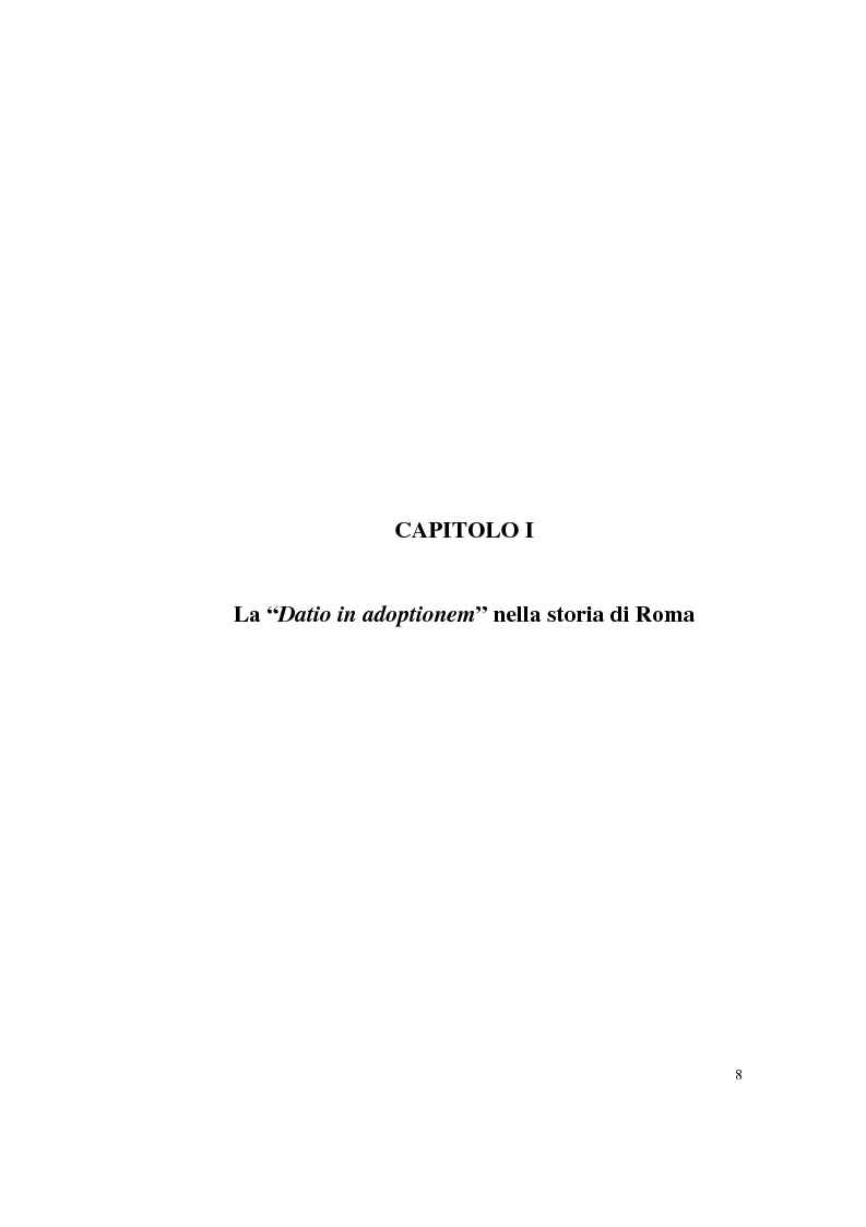 Anteprima della tesi: La datio in adoptionem, Pagina 6