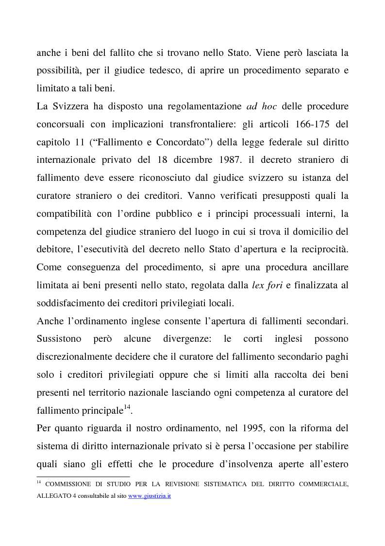 Anteprima della tesi: Il regolamento comunitario 1346/2000 relativo alle procedure d'insolvenza, Pagina 10