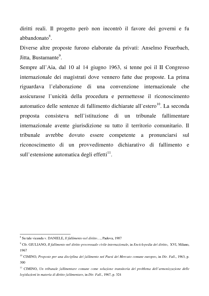 Anteprima della tesi: Il regolamento comunitario 1346/2000 relativo alle procedure d'insolvenza, Pagina 7