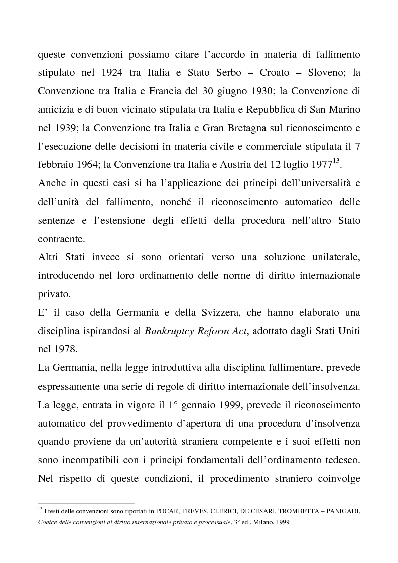 Anteprima della tesi: Il regolamento comunitario 1346/2000 relativo alle procedure d'insolvenza, Pagina 9