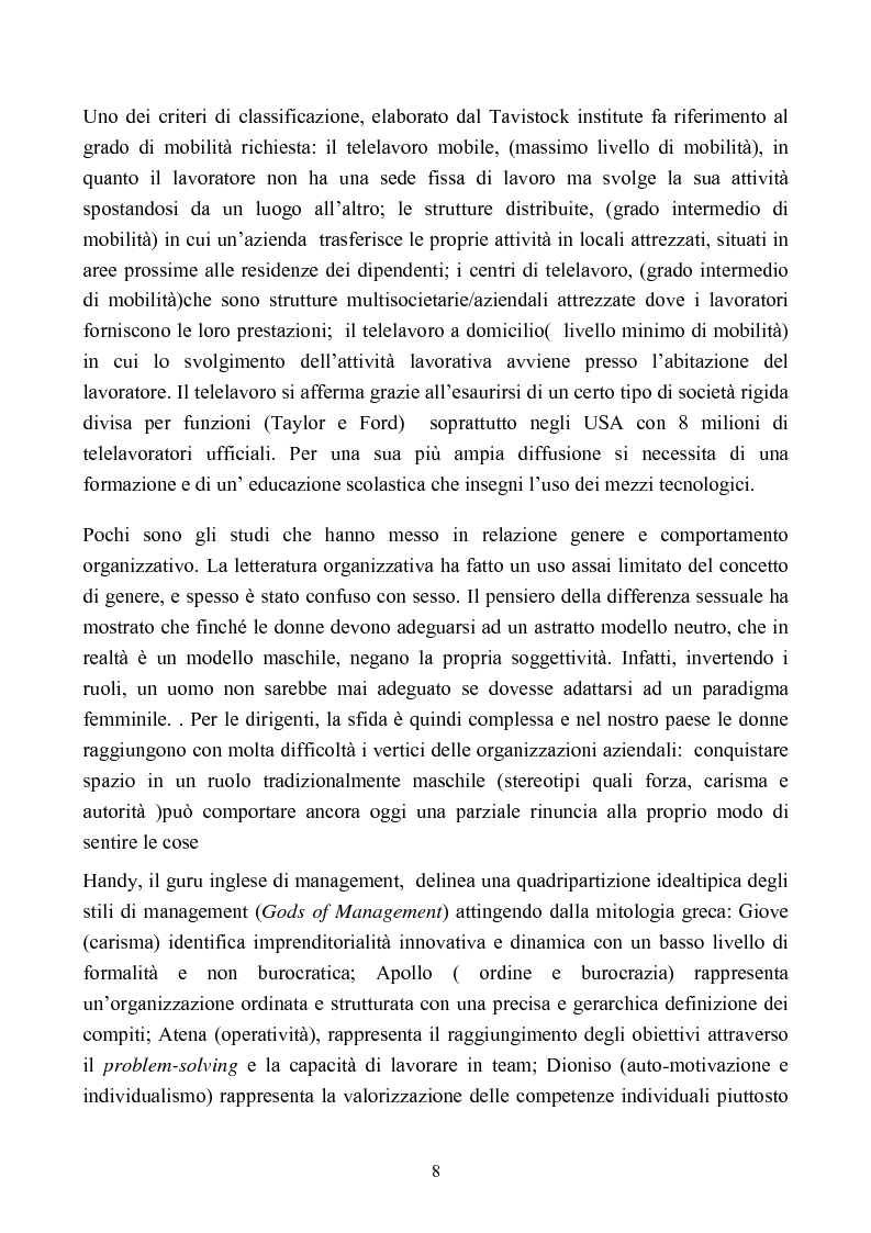 Anteprima della tesi: L'evoluzione degli stili di leadership nell'organizzazione: il caso della Termomeccanica Spa, Pagina 8