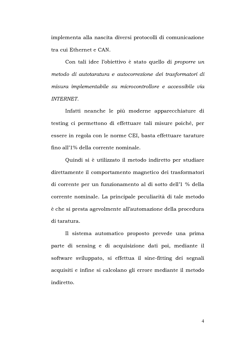 Anteprima della tesi: Un sistema automatico di taratura on-line ai bassi carichi dei trasformatori di misura per energia eolica, Pagina 3