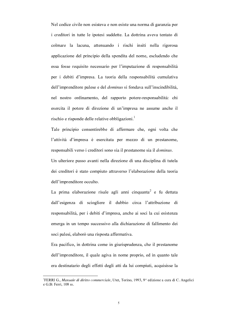 Anteprima della tesi: L'imprenditore occulto nella giurisprudenza, Pagina 2
