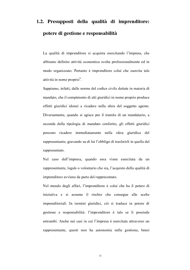 Anteprima della tesi: L'imprenditore occulto nella giurisprudenza, Pagina 8