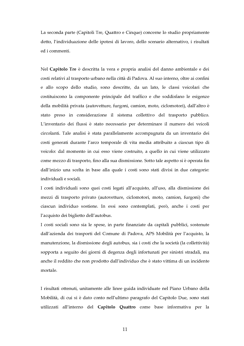 Anteprima della tesi: Analisi mediante LCA e valutazione economica dei trasporti nella città di Padova, Pagina 4