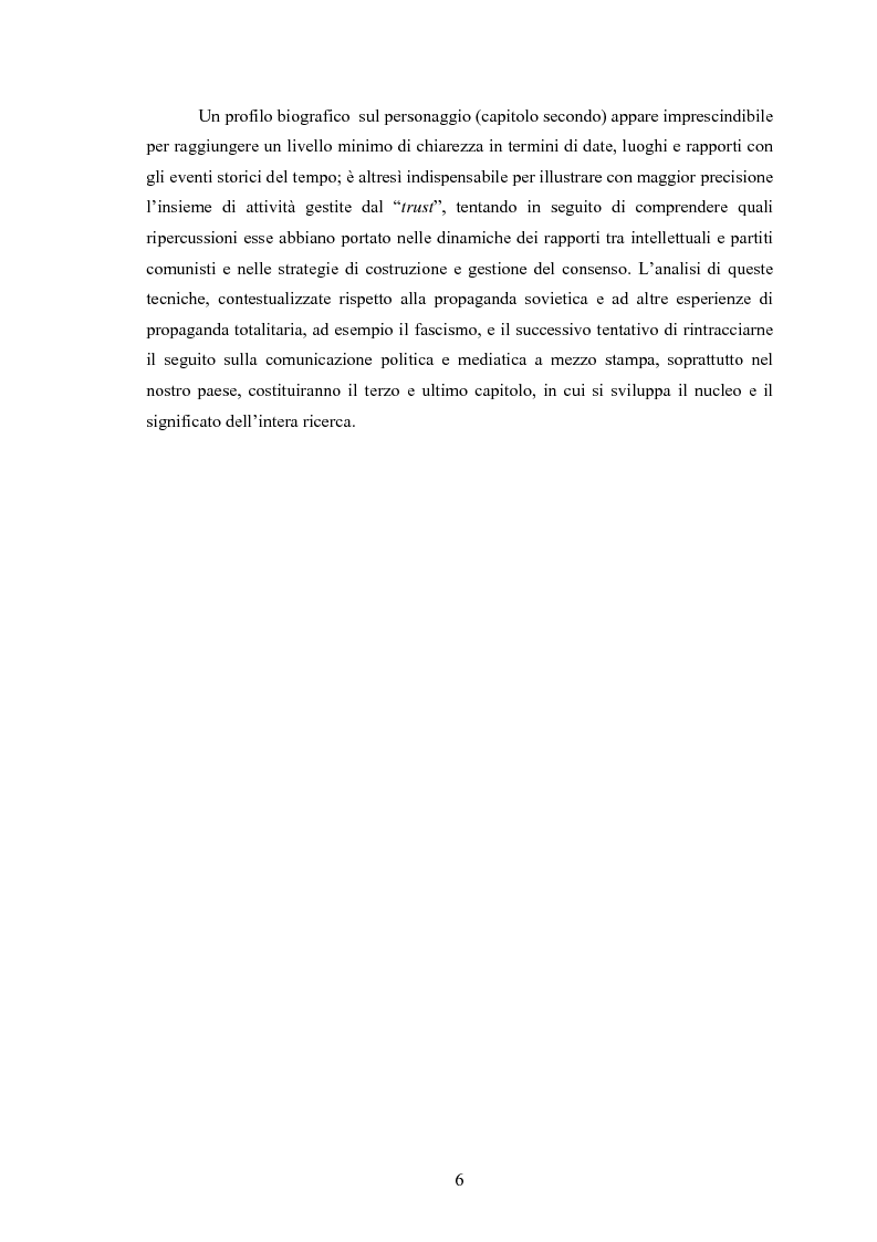 Anteprima della tesi: Wilhelm Münzenberg (1889-1940). Comunicazione, propaganda, disinformazione: la storia del ''Murdoch di Stalin'', Pagina 3