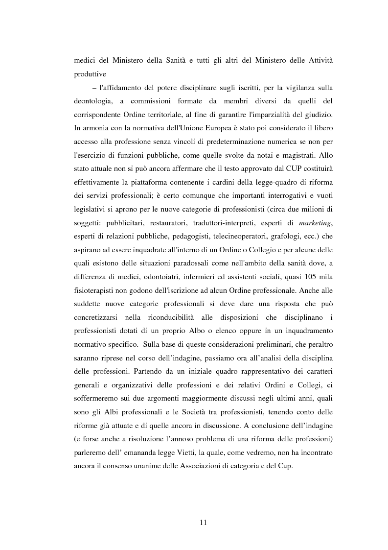 Anteprima della tesi: La disciplina delle professioni, Pagina 9