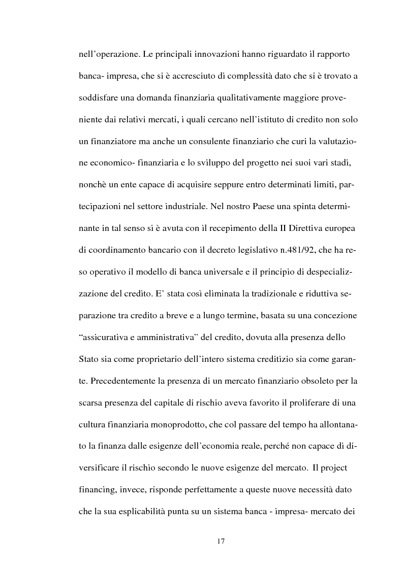 Anteprima della tesi: Il project financing e la realizzazione delle grandi opere infrastrutturali, Pagina 13