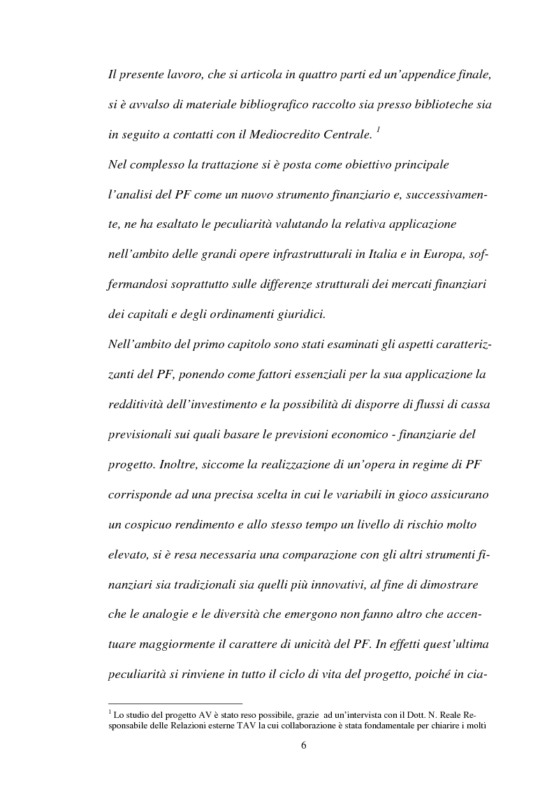 Anteprima della tesi: Il project financing e la realizzazione delle grandi opere infrastrutturali, Pagina 2