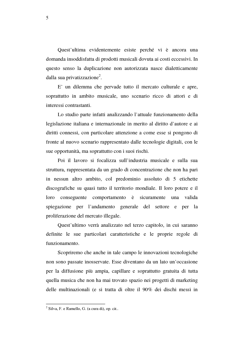 Anteprima della tesi: Effetti della pirateria nel mercato discografico, Pagina 2