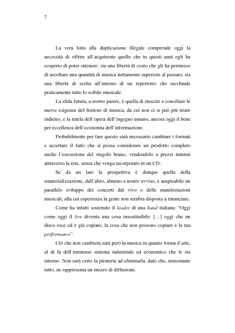 Anteprima della tesi: Effetti della pirateria nel mercato discografico, Pagina 4