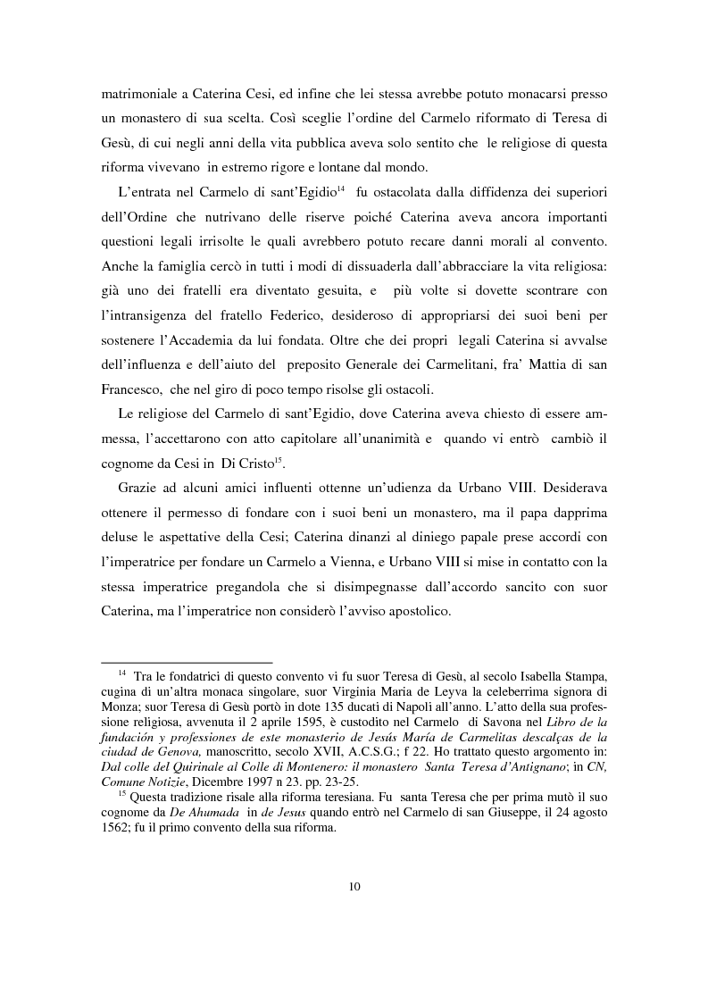 Anteprima della tesi: L'epistolario di Caterina di Cristo, Pagina 6