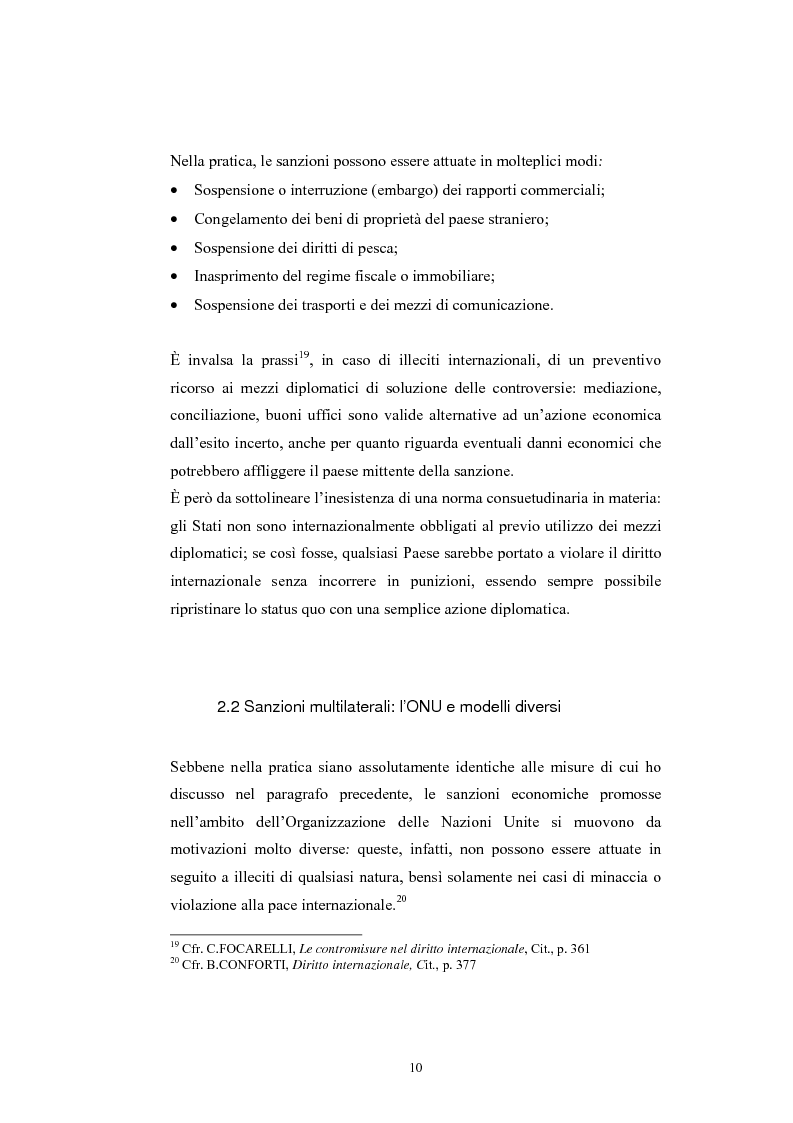 Anteprima della tesi: Sanzioni economiche e tutela dei diritti dell'uomo, Pagina 14