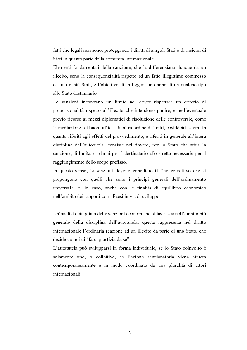 Anteprima della tesi: Sanzioni economiche e tutela dei diritti dell'uomo, Pagina 6