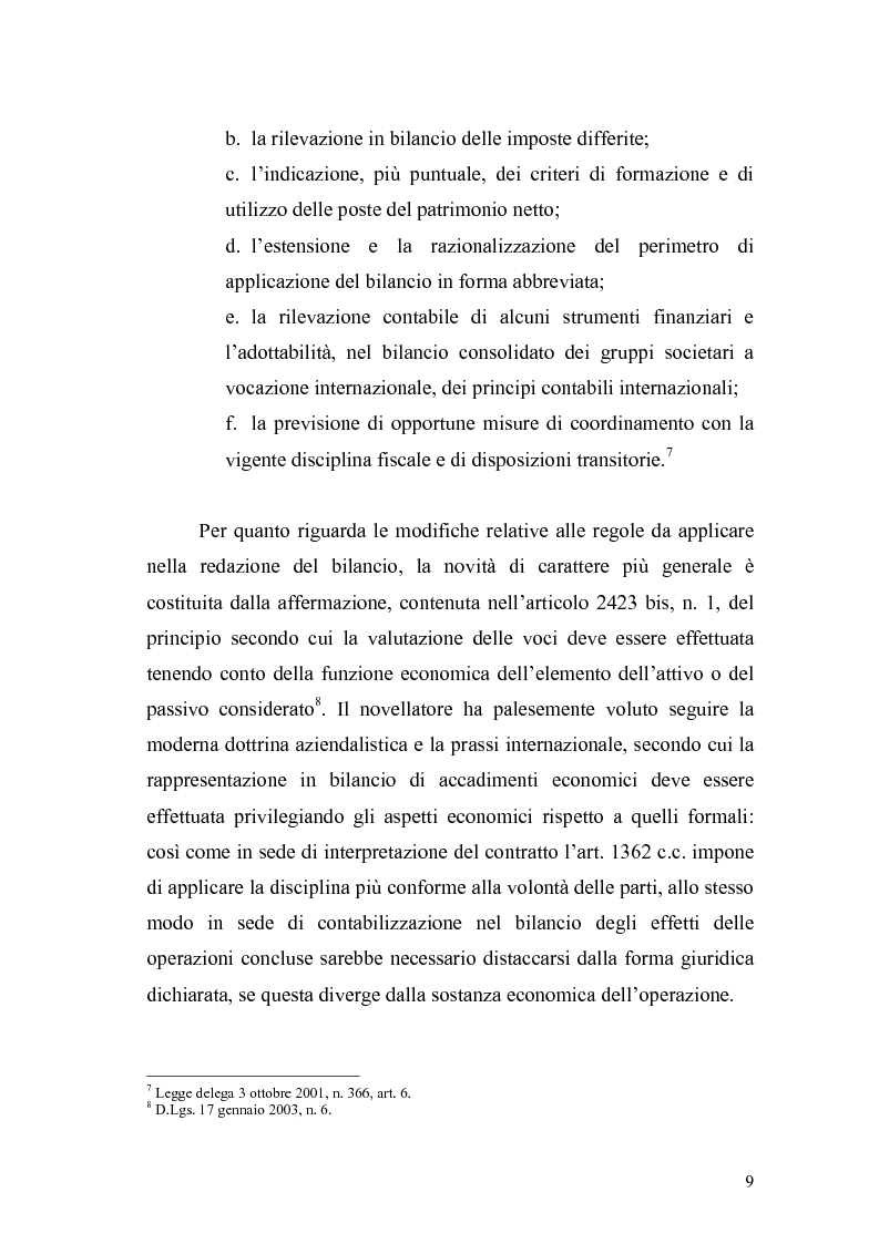 Anteprima della tesi: Il bilancio d'esercizio alla luce delle modifiche previste nella legge di riforma del diritto societario, Pagina 6